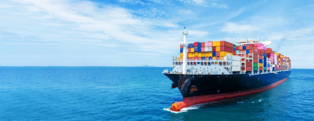 Containerskib på havet – inspektioner inden for Maritim Sektor & Logistik